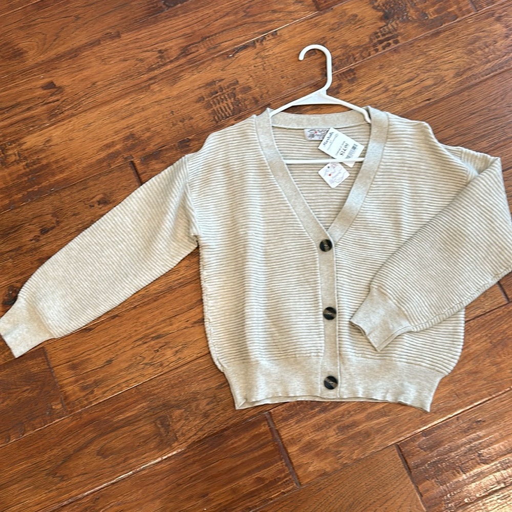 Nice button up sweater.